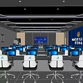 Command Center Monitoring Room Meeting Room 3d model