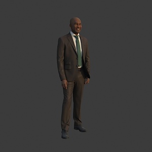 black suit male 3d model