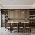 Restaurant table combination 3d model
