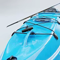 Lightweight Blue Recreational Kayak With Paddle Comfortable Seat And Storage