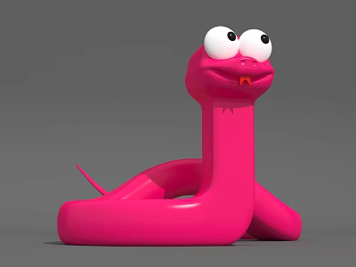 Cartoon Snake Year of the Snake New Year Cute Snake Year of the Snake Element Snake Meichen Snake IP Zodiac Snake 3d model