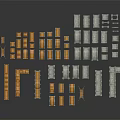 Diverse Scene Components Collection With Various Structural And Decorative Elements