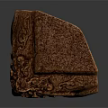 Intricately Carved Wooden Architectural Component With Traditional Patterns And Decorative Details