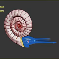 Snail Cartoon Snail Small Snail Reptile Cold Blooded Animal Reptile 3d model