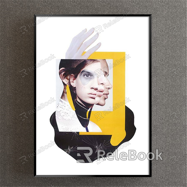 Modern Figure Painting Simple Yellow Figure Decorative Painting model