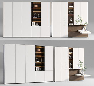 Modern Decorative Cabinet Wardrobe Bookcase Ornaments Entrance Cabinet 3d model