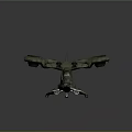 Futuristic Sci Fi Aircraft Design With Green Armor Cockpit And Thrusters