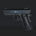 Black Tactical Pistol With Textured Grip Modern Design And Sleek Body Features