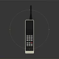 Vintage Digital Mobile Phone with Long Antenna Numeric Keypad and Display Screen Classic Communication Device