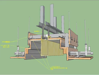 Modern node top surface node transparent marble connected with gypsum board 3d model