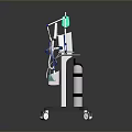Advanced Mobile Medical Equipment With Digital Display Control Panel Tubing And Wheels