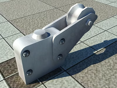 Heavy Duty Industrial Equipment Metal Bracket With Secure Bolts And Structural Design 3d model