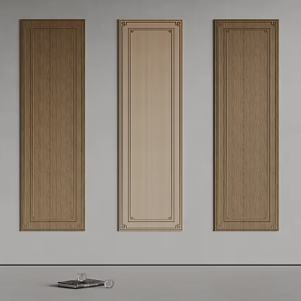 Sits wall panel solid wood wall panel 3d model