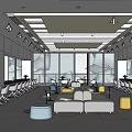 Modern Nordic Office Area 3d model