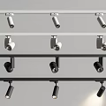 Contemporary Track Mounted Downlights and Spotlights in White Black Finish and Modern Design