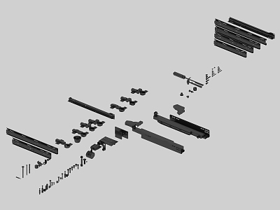 Modern Screw Hardware Screw Fittings 3d model