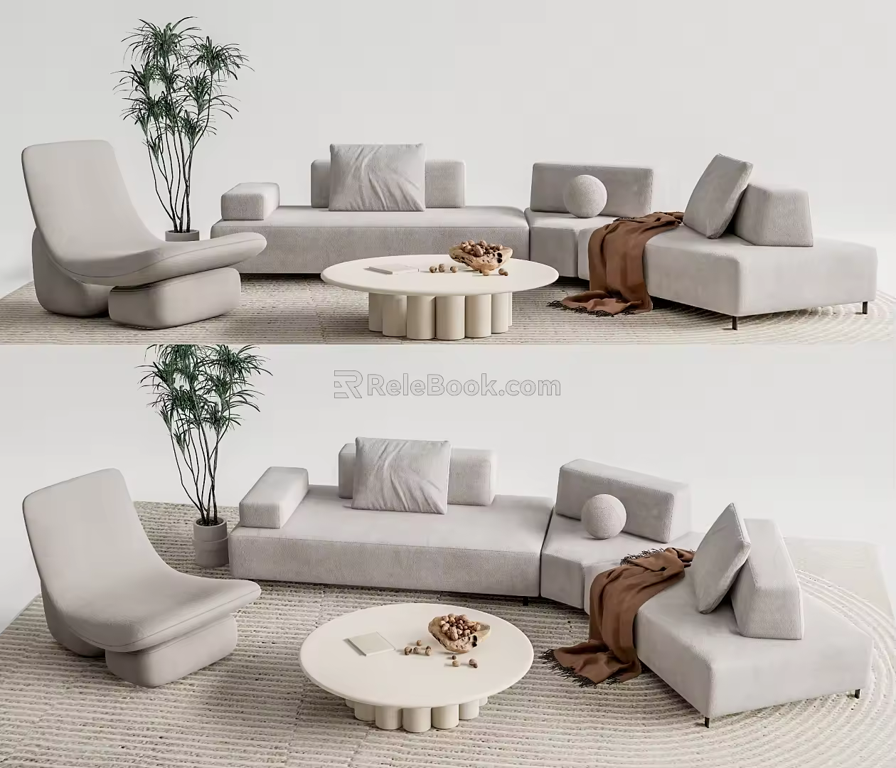 Modern Sofa Coffee Table Combination Sofa Coffee Table 3d model