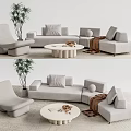 Modern Sofa Coffee Table Combination Sofa Coffee Table 3d model