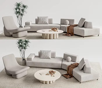 Modern Sofa Coffee Table Combination Sofa Coffee Table 3d model