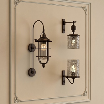 French Italian Wall Lamp 3d model