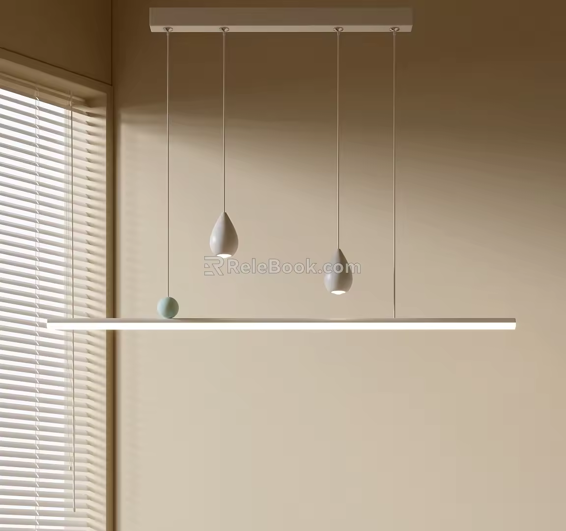 Modern Minimalist Chandelier Nordic Style Chandelier Mediterranean Style Chandelier Study Lamp Combination Dining Room Lamp 3d model