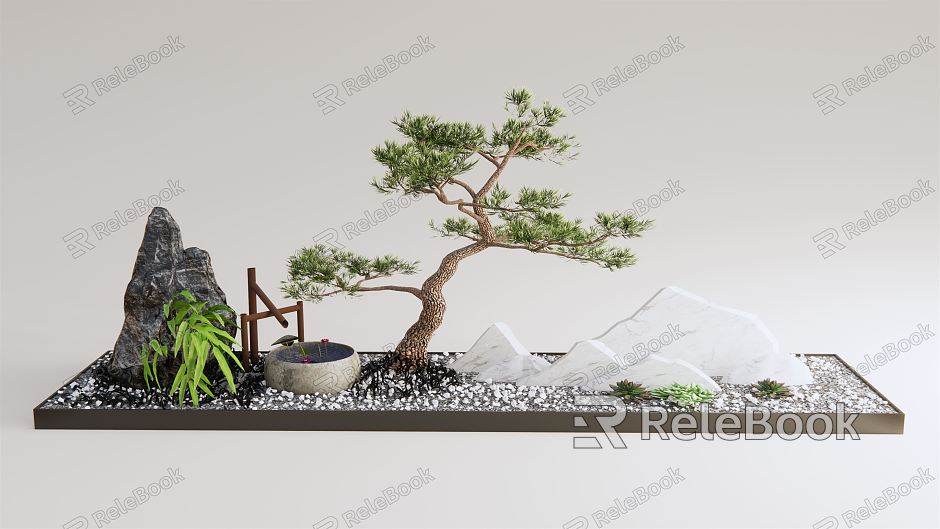 New Chinese Landscape Sick Pohanna Pine model