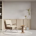 Quiet sofa chair side combination 3d model