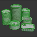 Household Metal Storage Cans With Various Shapes And Lids For Daily Use
