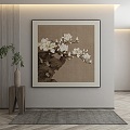 New Chinese Plant Painting Decorative Painting 3d model