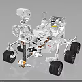 Planetary Exploration Rover Equipped With Mechanical Arm Imaging Cameras And Scientific Instruments