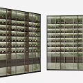 Two Modern Wine Cabinets With Glass Doors And Multiple Wine Racks Interior Design