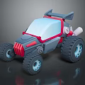 Off-Road Terrain Ideal For Cartoon Style Adventure Vehicles With Large Tires