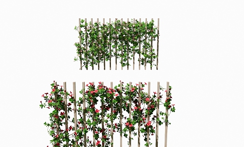 Modern Vine Plant Wall Vine Plant Combination Rose Flower Wall 3d model