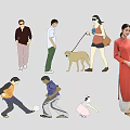 Many characters 3d model