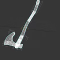 Handcrafted Battle Axe With Wooden Handle And Decorative Metal Head Design