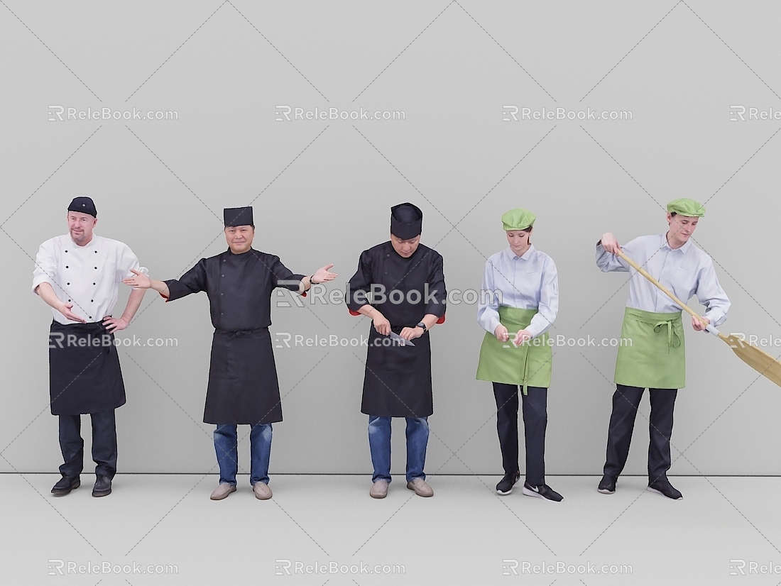 Chef Restaurant Staff 3d model