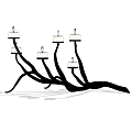 Branch Shaped Candle Lamp With Multiple Candle Holders For Home Decor