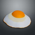 Sunny Side Up Fried Egg With Golden Yolk And Crispy White Edges