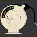 LEADER Industrial Cable Reel With White Frame Black Cable And Rotating Handle Storage