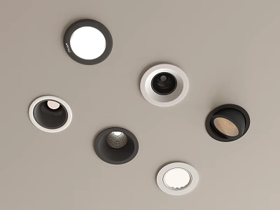 Modern LED Downlights And Spotlights With Different Styles For Ceiling Lighting 3d model