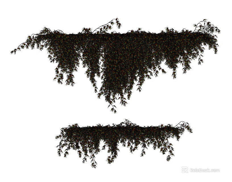 Lush Green Trailing Vines With Hanging Leaves For Natural Decorative Accent 3d model 