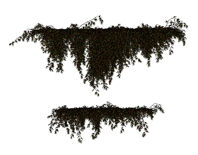 Lush Green Trailing Vines With Hanging Leaves For Natural Decorative Accent 3d model