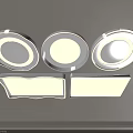 Modern Illuminated Ceiling Lights With Round And Rectangular White Designs