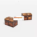 Vintage Wooden Boxes With Rustic Metal Straps And Aged Finish Details