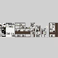 Living Room Bookcase In Home Floor Plan With Modern Multi Tiered Shelves Furniture Layout