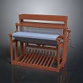 Traditional Wooden Weaving Loom With Sturdy Frame And Weaving Surface For Home Craft