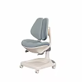 Light Blue Modern Leisure Chair With Sleek Design Comfortable Backrest And Rolling Wheels