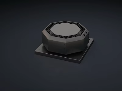 Hexagonal Modern Metallic Air Conditioner Vent With Grille Design And Efficient Airflow 3d model