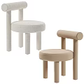Modern Upholstered Dining Chair With Round Seat And Multiple Color Options