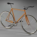 Orange Road Bike With Sleek Modern Design And Large Wheels